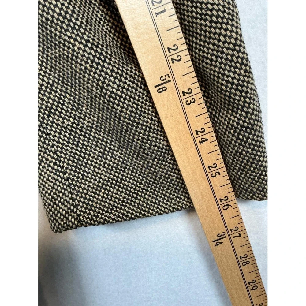 Bill Blass Menswear‎ Lord & Taylor Blazer Tan Black Micro Check Sport Coat Mens
